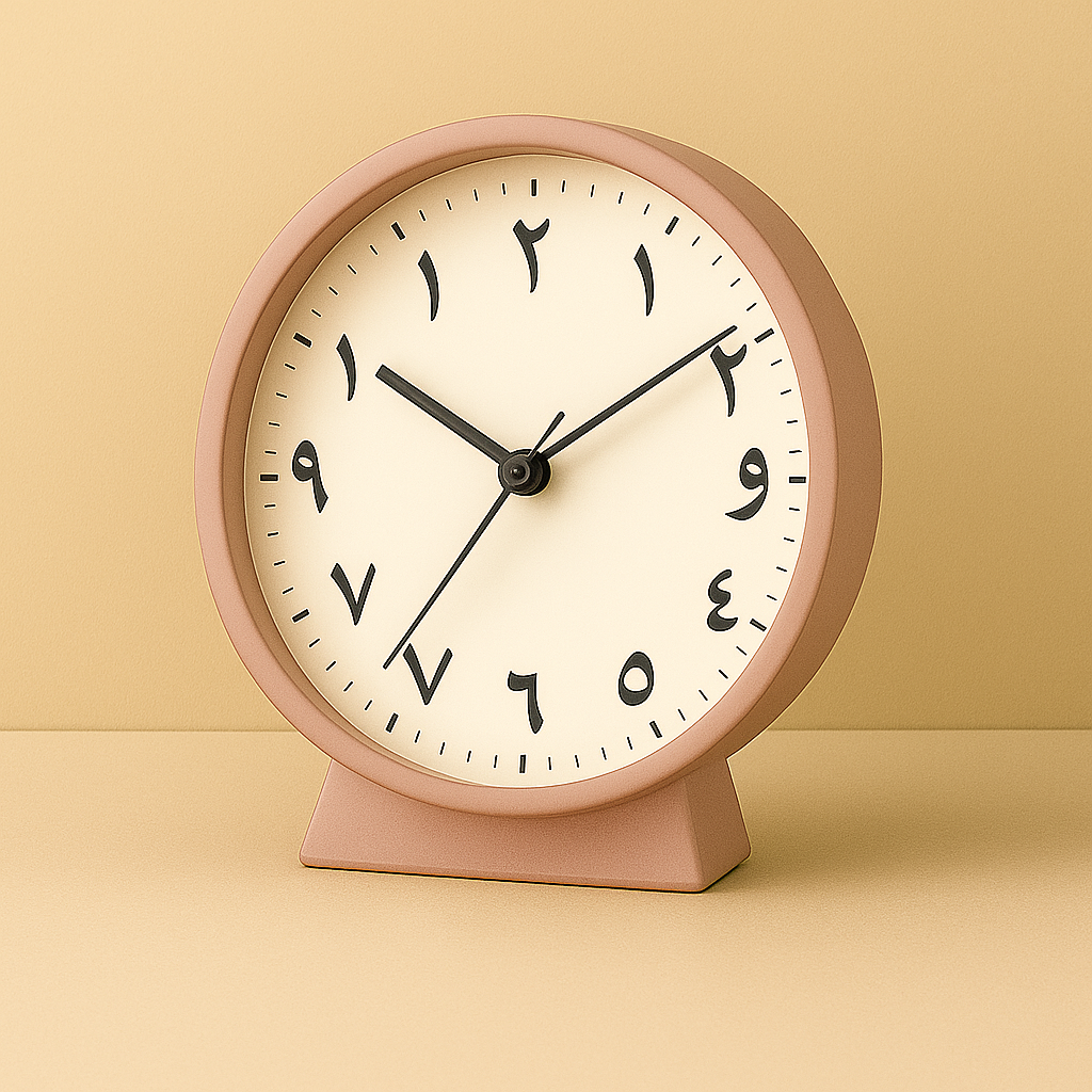 Arabic Numeral Table Clock – Timeless Decor Accent
