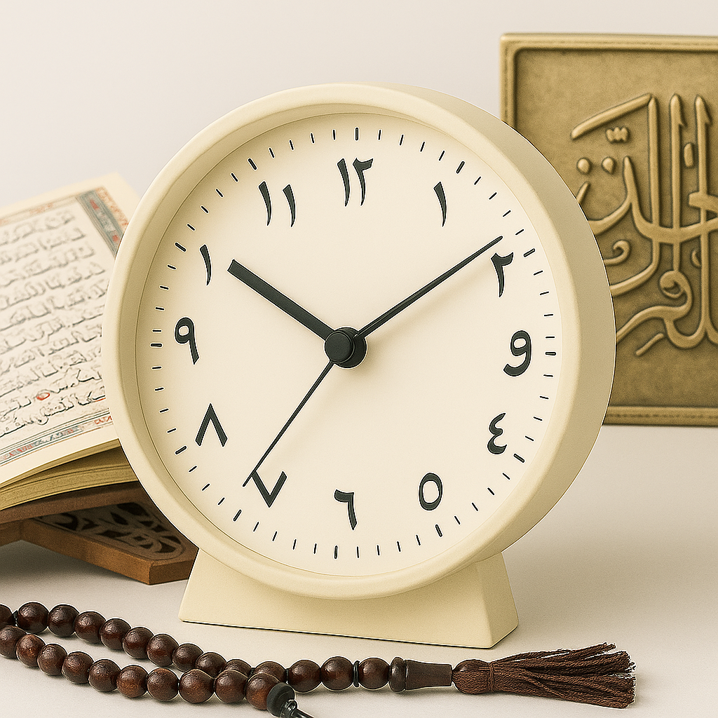 Arabic Numeral Table Clock – Timeless Decor Accent