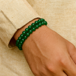 Green Jade bead Bracelet – Peace & Prosperity | Halal to wear | Pure Natural stone with Certificate | Men | Women