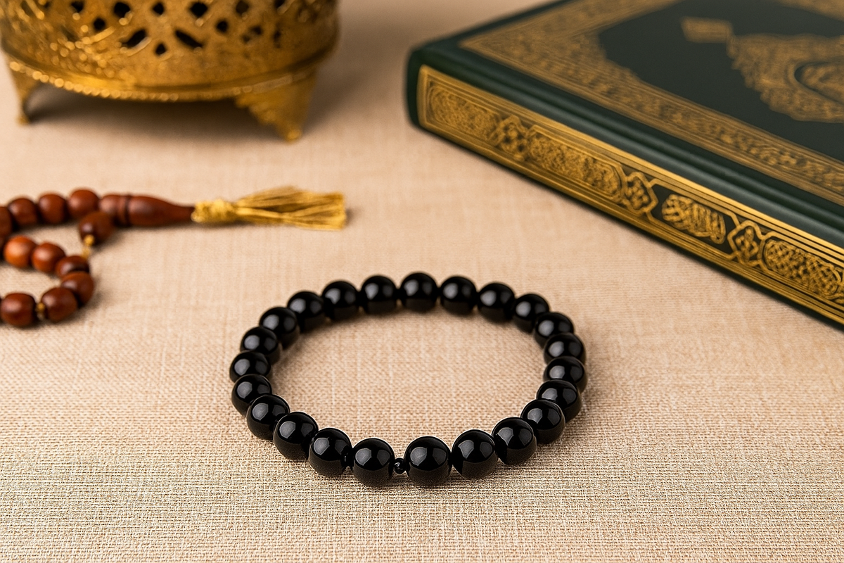 Black Aqeeq Bead Bracelet – Sunnah & Protection