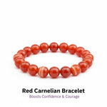 Red Carnelian Aqeeq bead bracelet – Confidence & Courage | Laal Hakik | Halal to wear | Pure Natural stone with Certificate | Men | Women