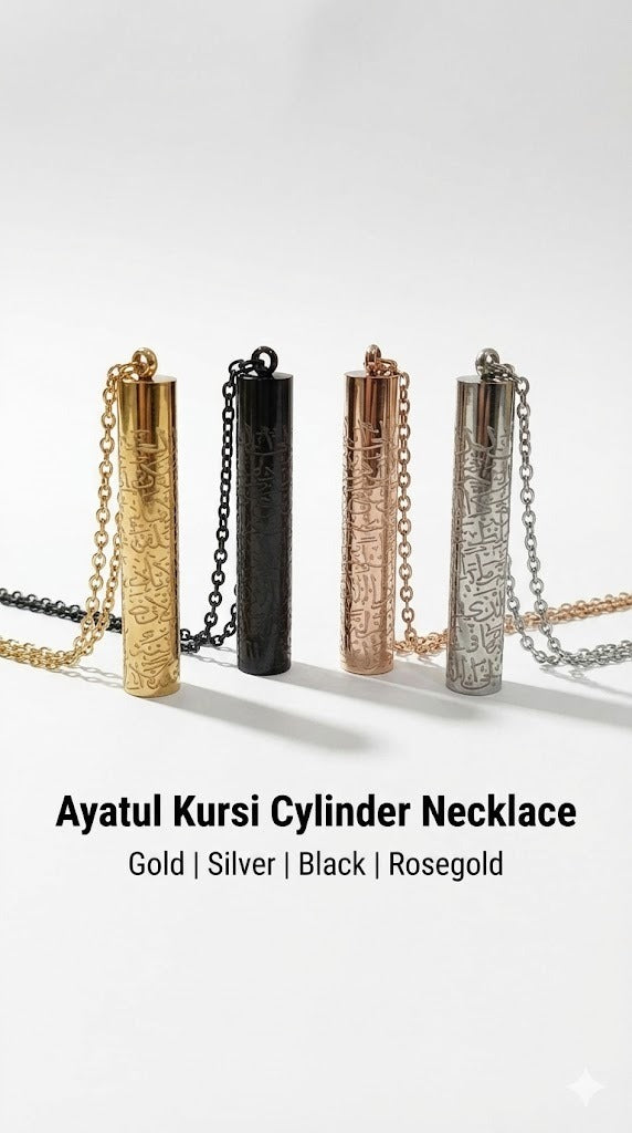 Ayatul Kursi Cylinder Necklace