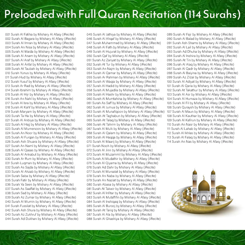 Full Quran Fridge Magnet Speaker| Remote | Bluetooth | 114 Surah Audio | Islamic Gift