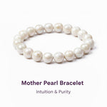 Mother of Pearl Bracelet – Intuition & Purity | Halal to wear | Pure Natural stone with Certificate | Women