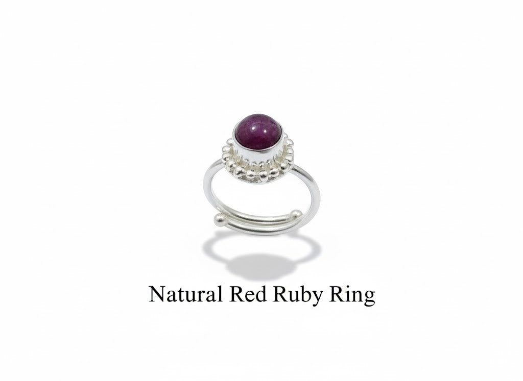Natural Red Ruby Ring - Strength & Blessing | Halal to wear | Pure Natural stone with Certificate | Women