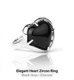 Elegant Heart-Shaped Zircon Ring | Women | Halal to wear