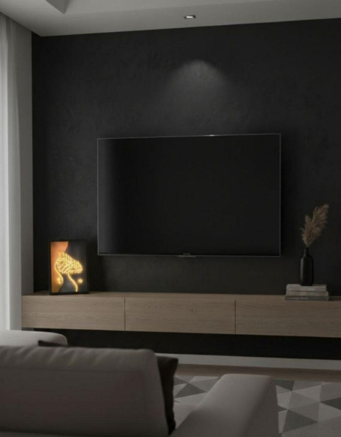 Bismillah LED Islamic Calligraphy Frame | Illuminated Decor | Muslim Gift | Spiritual Home Decor | Ramadan Gift | A4 |