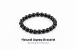 Natural Aqeeq Bracelets - Blessing & Protection | Halal to wear | Pure Natural stone with Certificate | Men | Women