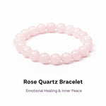 Rose Quartz Bracelet – Emotional Healing & Inner peace | Halal to wear | Pure Natural stone with Certificate | Women
