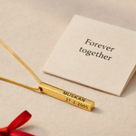 Customize Bar Block Necklace | Birthday Gift | Anniversary | Valentine