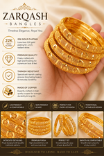 Dubai Style Zarqash Bangles | Women | Daily traditional wear | Wedding | Eid | Gift | Set of 2 | Set of 4