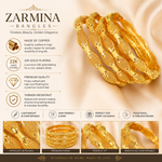 Dubai Style Zarmina Bangles | Women | Daily traditional wear | Wedding | Eid | Gift | Set of 2 | Set of 4