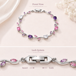 Floral Tulip Bracelet for Women & Girls | Multi Crystal Stone Bracelet
