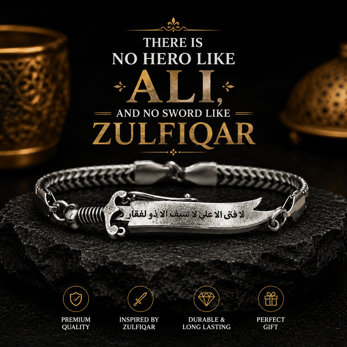 Zulfiqar Bracelet | Islamic Sword Design | Stylish Jewelry for Men