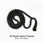 99 Beads Aqeeq Tasbeeh |Daily Zikr | Ramadan |Muharram & Chehlum |ForJummah (Friday Prayer) | Hajj & Umrah Return Gifts | Wedding/Nikkah Gift| Pure Natural Stone with certificate