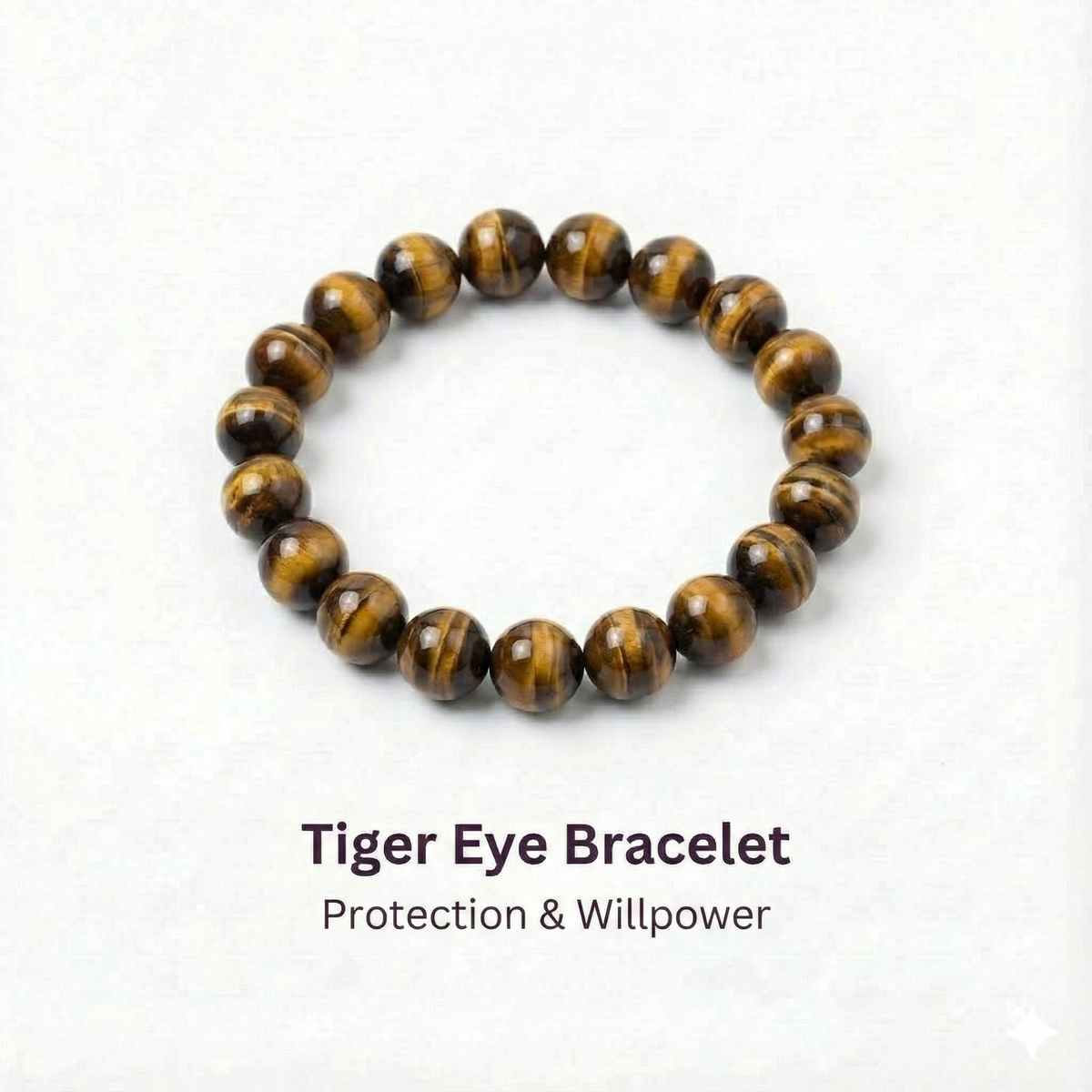 Tiger eye Bead Bracelet – Protection & Will Power | Halal to wear | Pure Natural stone with Certificate | Men | Women