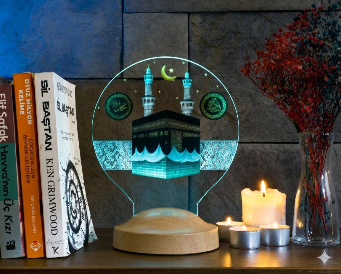 KABA LED STAND | Ramadan Gift | Table decor | SIZE : 5x7 inch