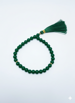 Green Jade bead Bracelet – Harmony & Prosperity | Halal to wear | Pure Natural stone with Certificate | Men | Women
