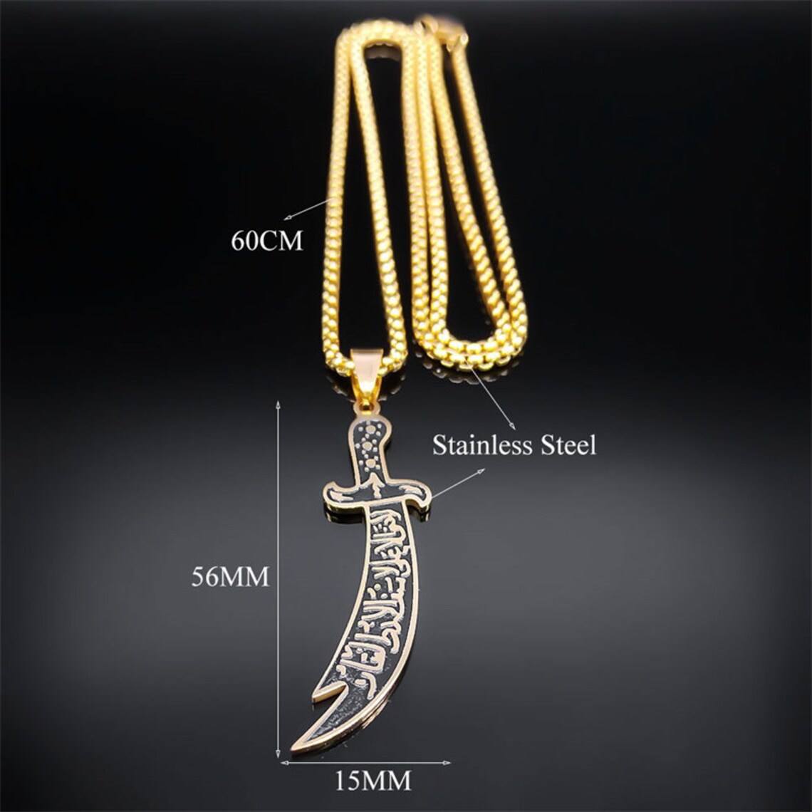 Arabic Imam Sword Necklace For Men