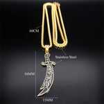 Arabic Imam Sword Necklace For Men