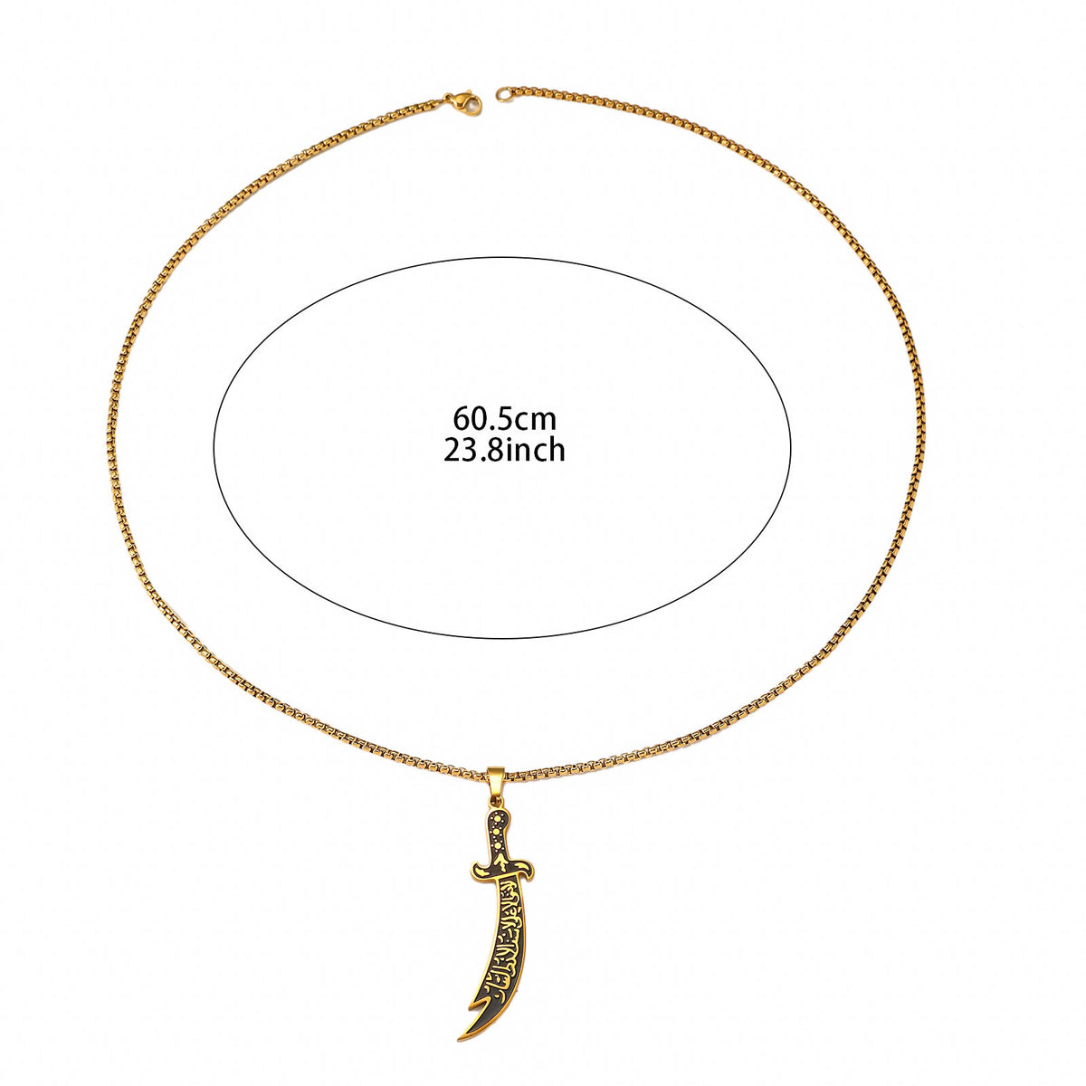 Arabic Imam Sword Necklace For Men