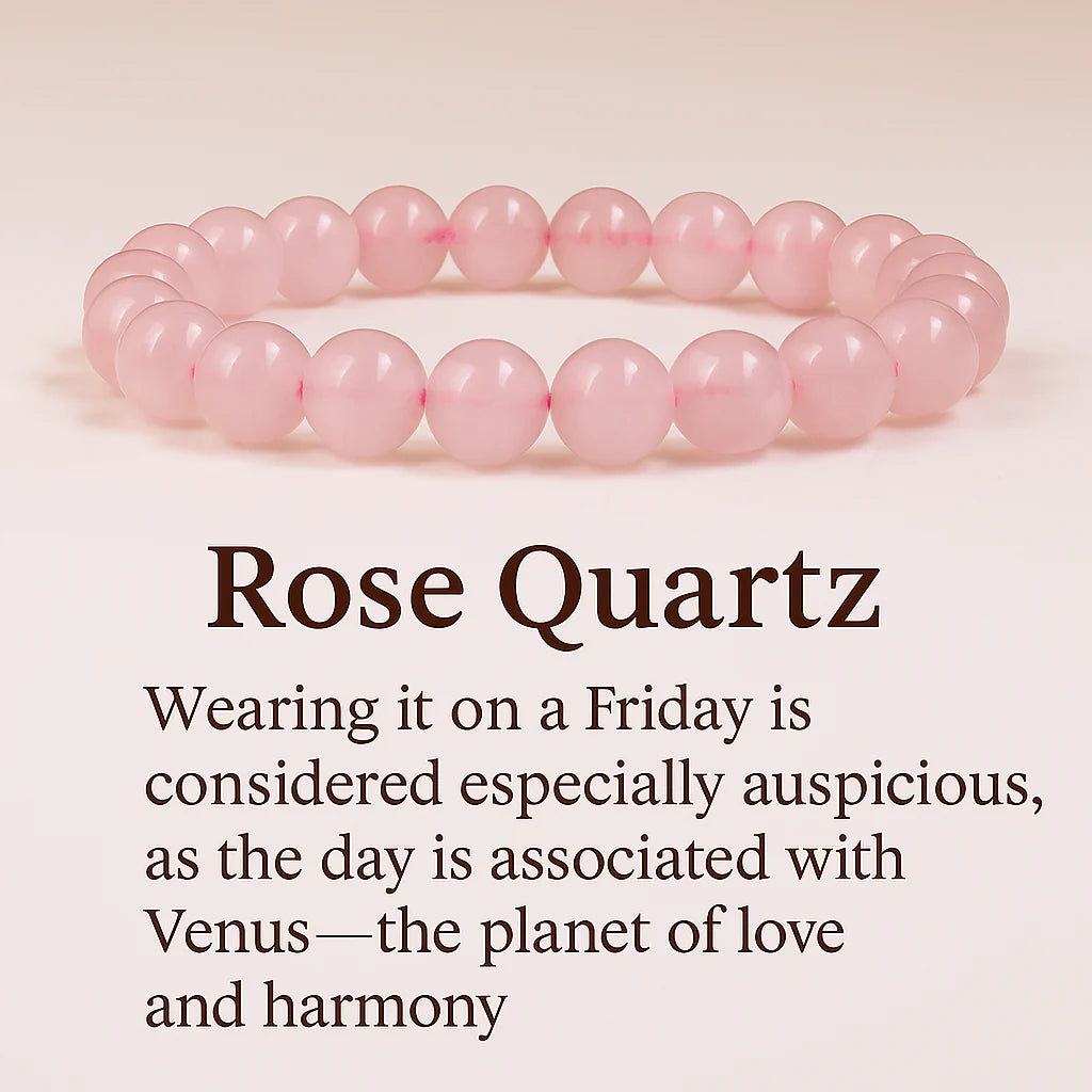 Rose Quartz Bracelet – Emotional Healing & Inner peace | Halal to wear | Pure Natural stone with Certificate | Women