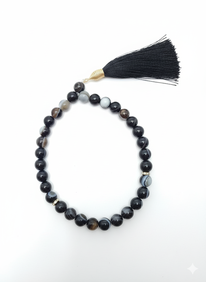 33 Beads Aqeeq Tasbeeh |Daily Zikr | Ramadan |Muharram & Chehlum |ForJummah (Friday Prayer) | Hajj & Umrah Return Gifts | Wedding/Nikkah Gift| Pure Natural Stone with certificate