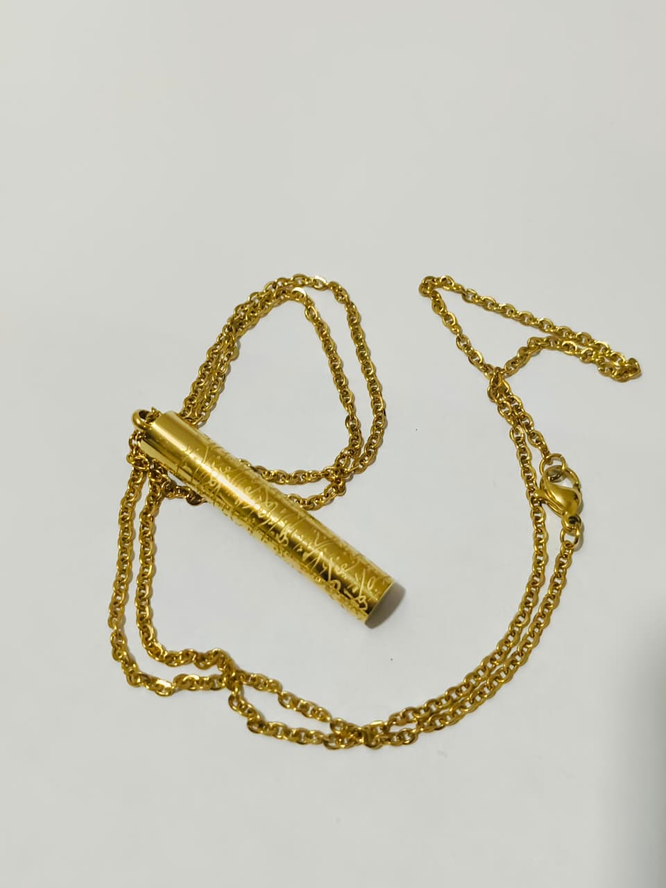 Ayatul Kursi Cylinder Necklace