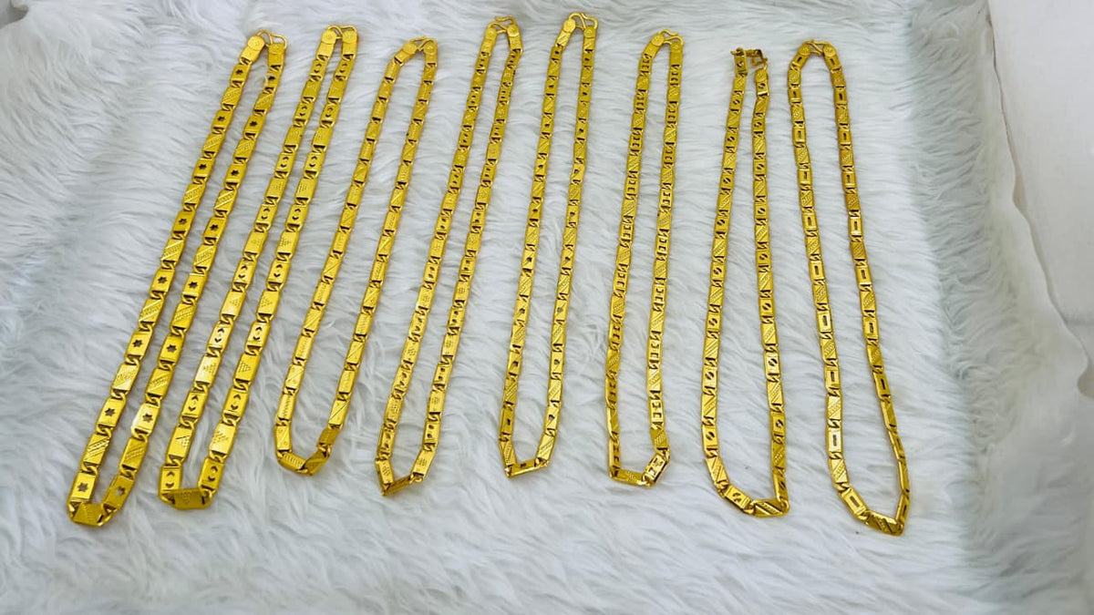 Minimal 1 Gram Gold Plated Chain for men and women v2