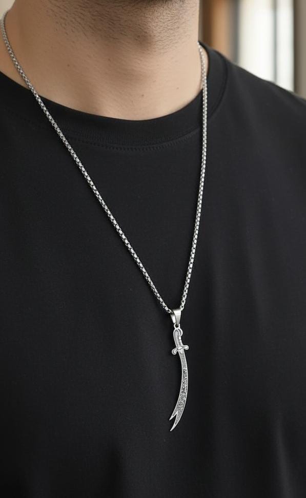 Zulfiqar Imam Sword Necklace V5 | Zulfiqar Sword locket | Men | Women