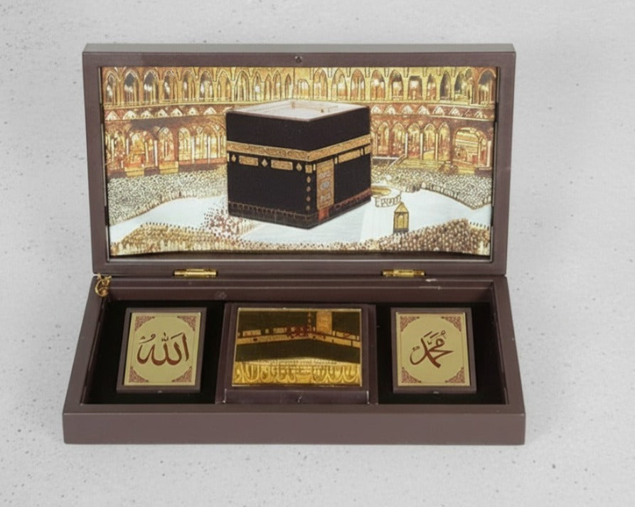 Holy Kaaba Kuran Sharif Photo Frame Box for Gift | Islamic Return Gift | Kabaa Wooden Momento Gift | Best Islamic Gift | Eid Gift |