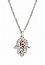 Hamsa Necklace with evil eye