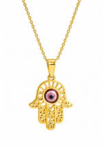 Hamsa Necklace with evil eye