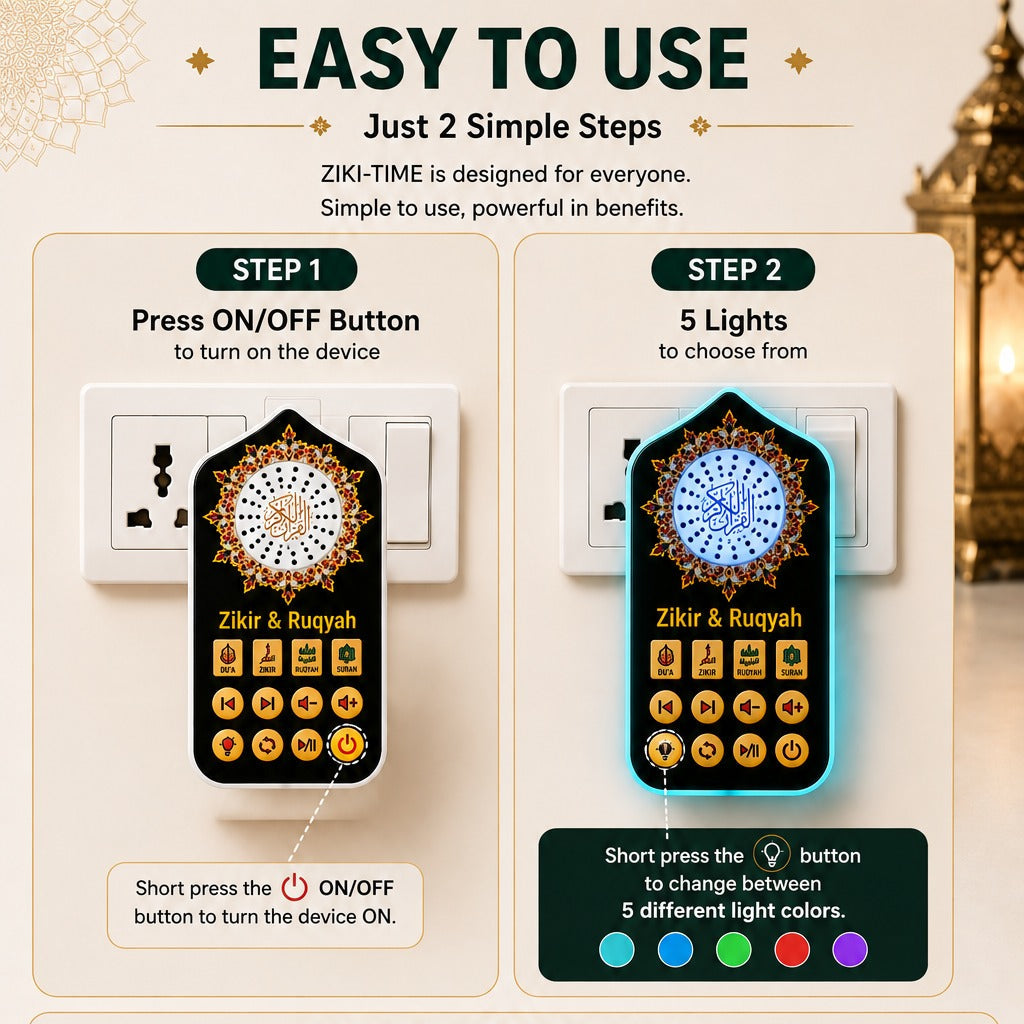 Islamic Quran Speaker with Surahs, Ruqyah & Zikirs