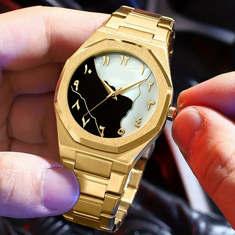 Arabic Stainless Steel Watch For Men