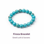 Firoza(Turquoise) Bead Bracelet – Barakah & Success | Halal to wear | Pure Natural stone with Certificate | Men | Women
