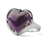 Elegant Heart Aqeeq Ring | Women