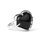 Elegant Heart Aqeeq Ring | Women