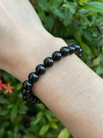Black Onyx Aqeeq Bead Bracelet – Protection & Spiritual Strength | Halal to wear | Pure Natural stone with Certificate | Men | Women