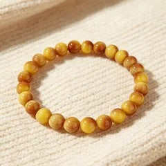 Yellow Cats Eye Bead Bracelet | Fashion Jwellery | Gift | Men | Women