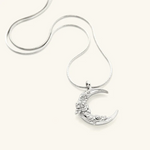 Damask Rose Crescent Necklace
