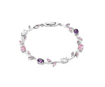 Floral Tulip Bracelet for Women & Girls | Multi Crystal Stone Bracelet