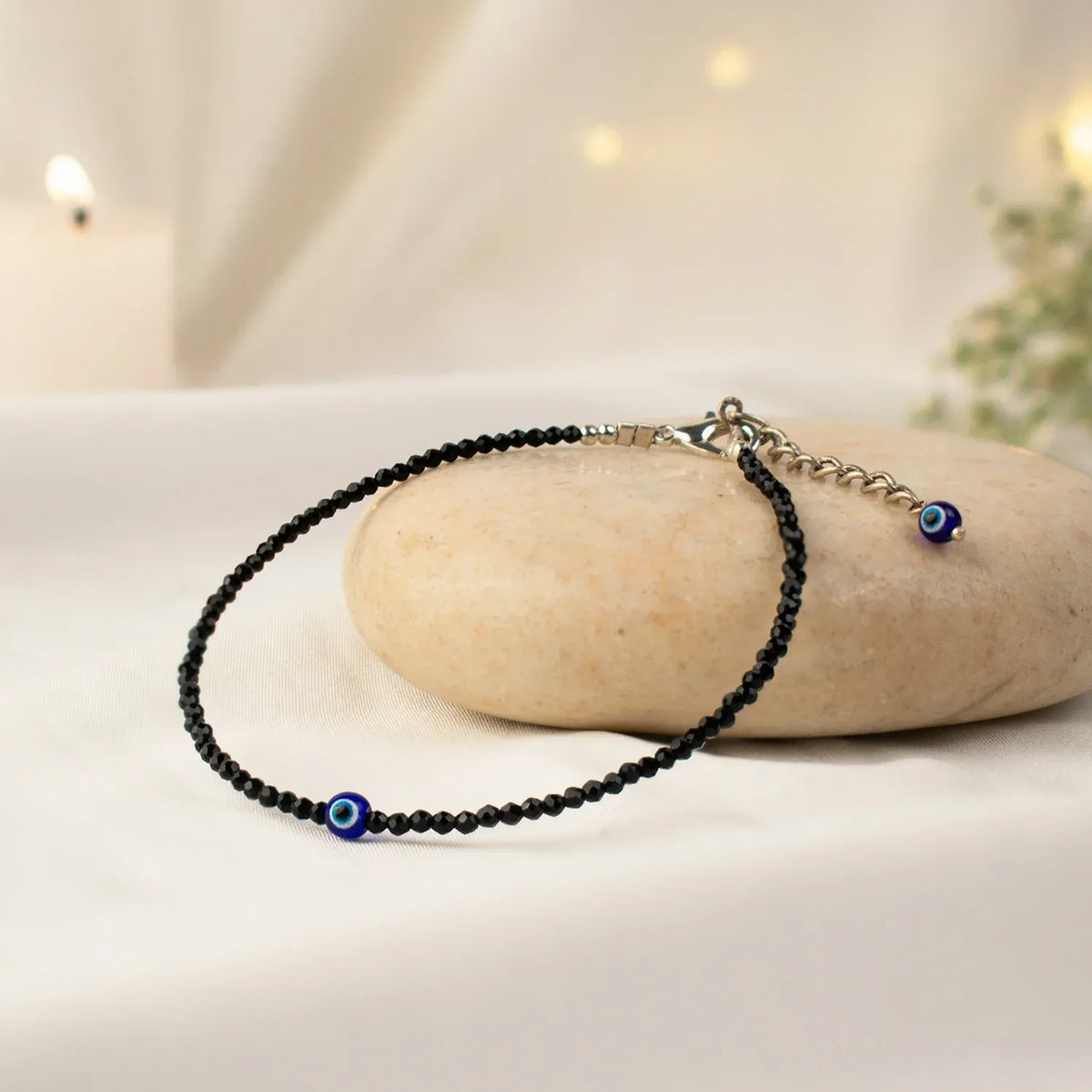 Black Onyx Anklet | Women | Authentication certificate