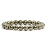 Natural Pyrite Bead Bracelet- Money & Wealth Attraction | Halal to wear | Pure Natural stone with Certificate | Men | Women