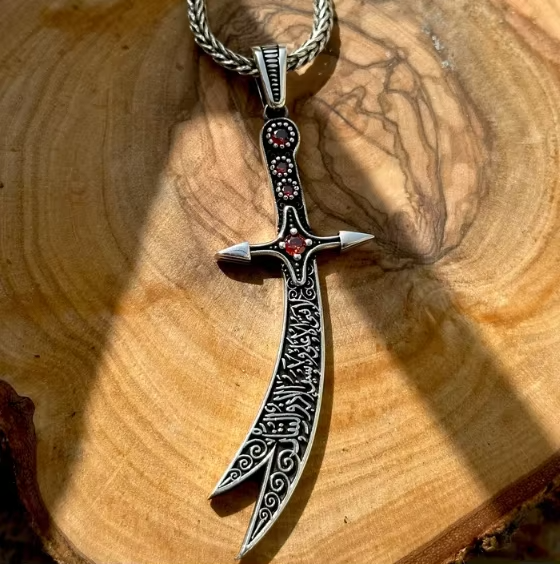 Zulfiqar Imam Sword Necklace V4 | Zulfiqar Sword locket | Men | Women