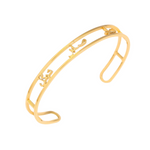 Sabr Shukr Tawakkul Open Cuff Bracelet for Women | 18K Gold Plated Stainless Steel | Adjustable Islamic Bracelet