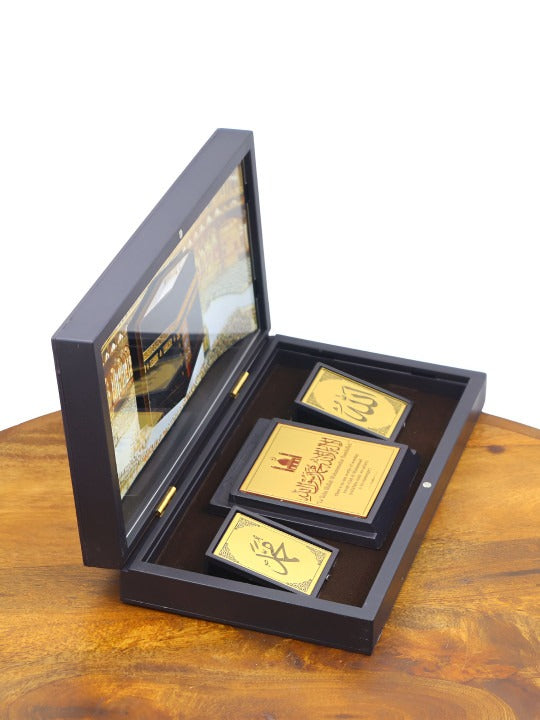 Holy Kaaba Kuran Sharif Photo Frame Box for Gift | Islamic Return Gift | Kabaa Wooden Momento Gift | Best Islamic Gift | Eid Gift |