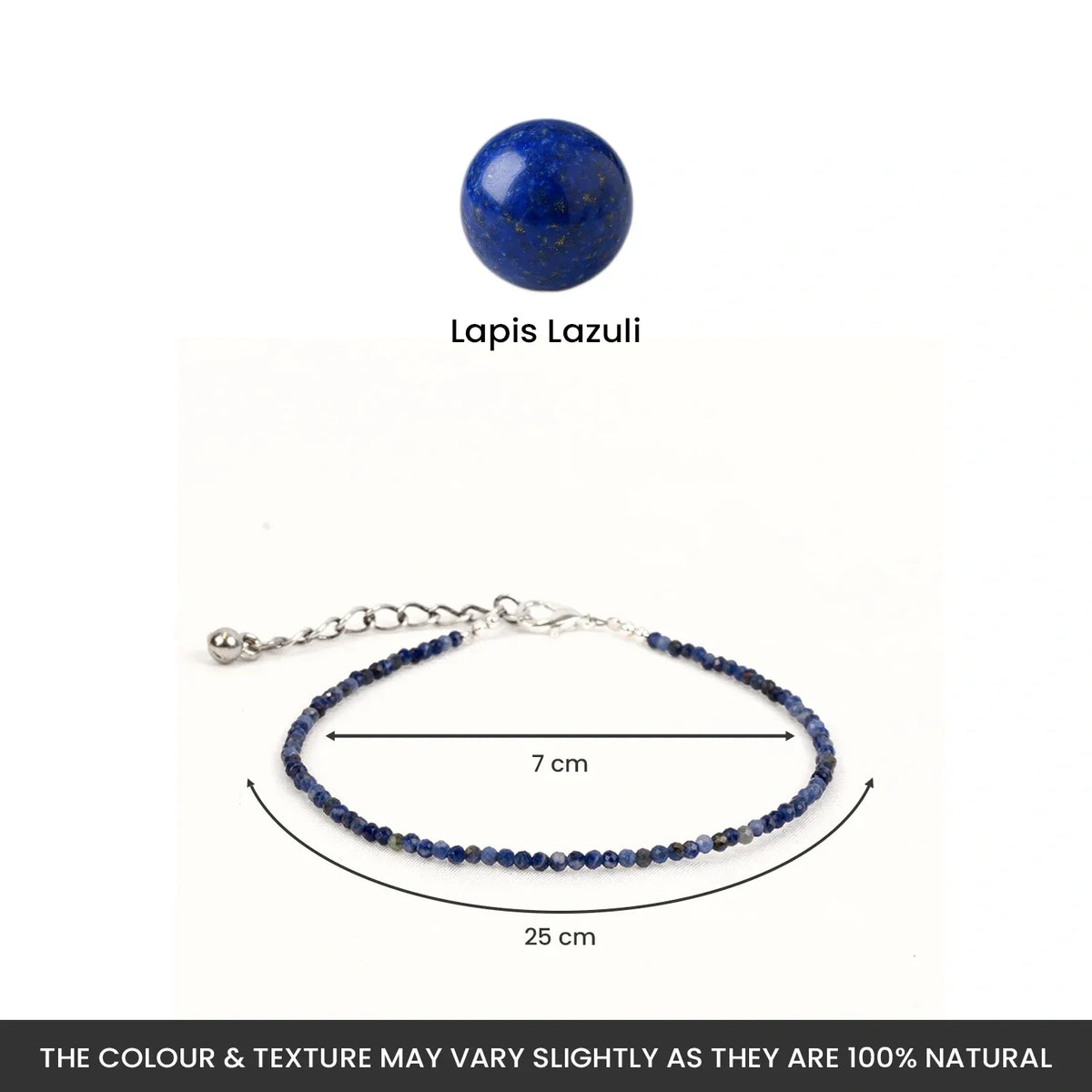 Lapis Lazuli Anklet | Women | Authentication certificate