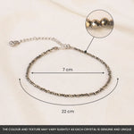 Pyrite Anklet - Money & Wealth Attraction | Halal to wear | Pure Natural stone with Certificate | Women
