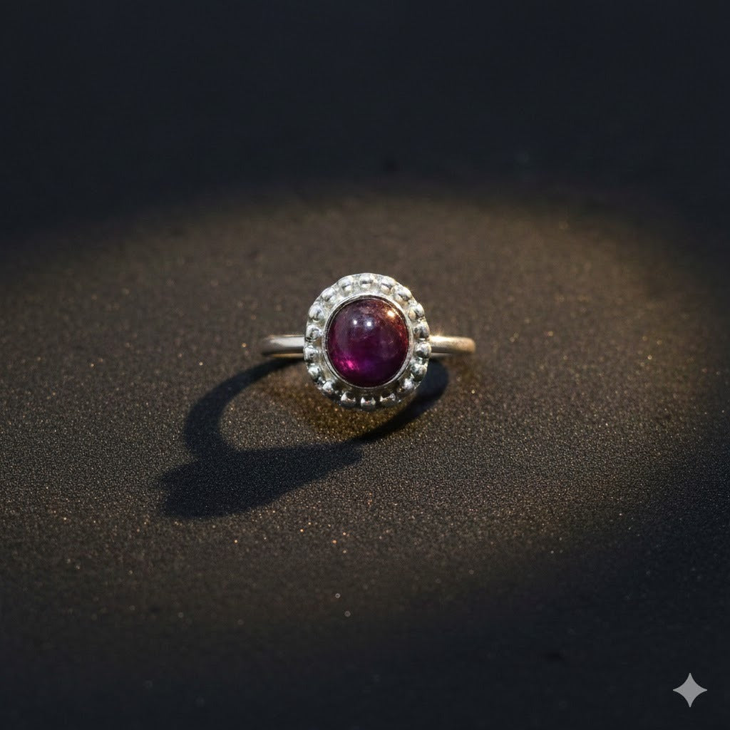 Natural Red Ruby Ring - Strength & Blessing | Halal to wear | Pure Natural stone with Certificate | Women